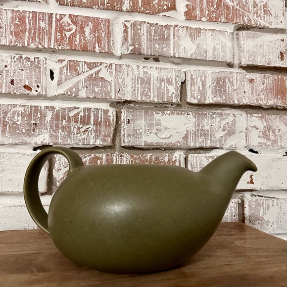 Forlife Teapot Pottery Teapot Dark Sage W Pour & Handle Pot Only Replacement - Picture 6 of 7